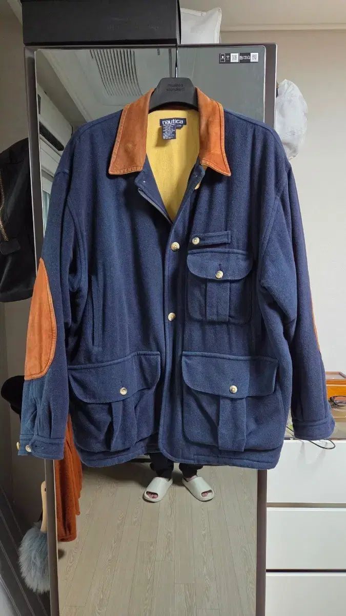 NAUTICA ノーティカ ネイビー ウールハンティング ジャケット L