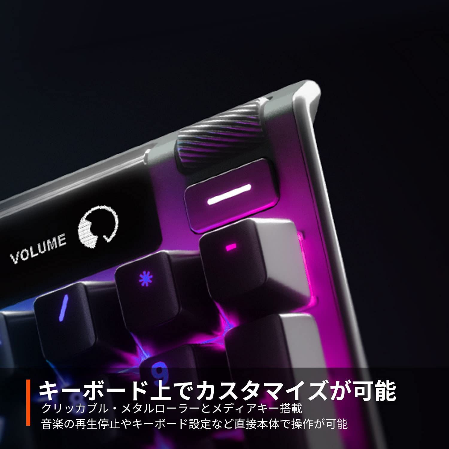SteelSeries ゲーミングキーボード 青軸 有線 日本語配列 有機EL