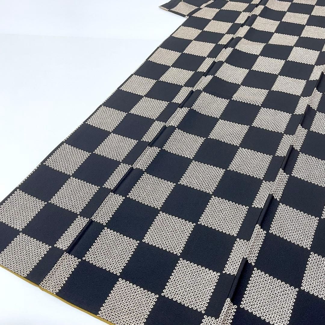 ポ241059◆洗える着物 小紋◆大きいサイズ