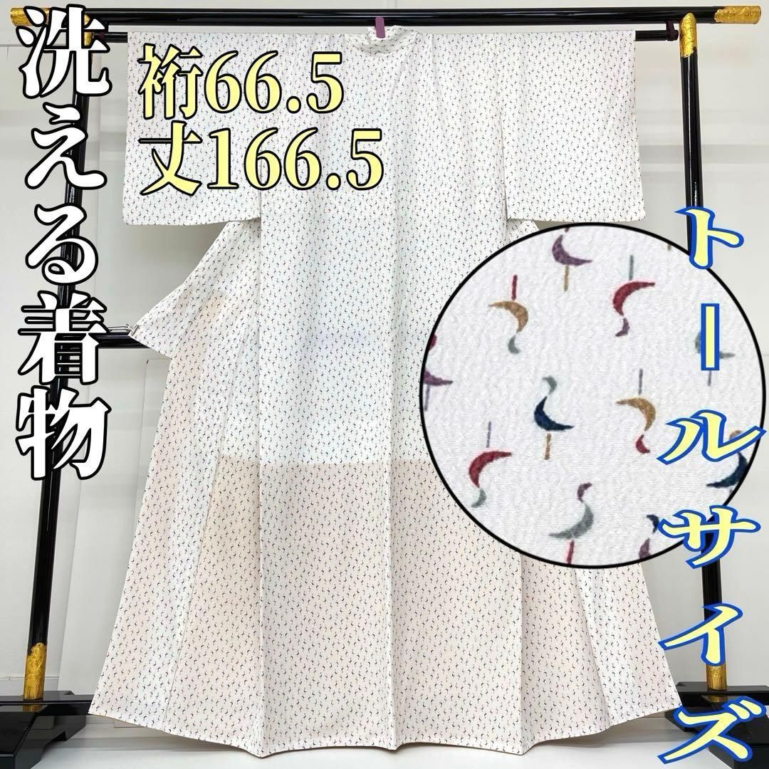 着物と帯 時流 ポ241056◆洗える着物 小紋◆トールサイズ