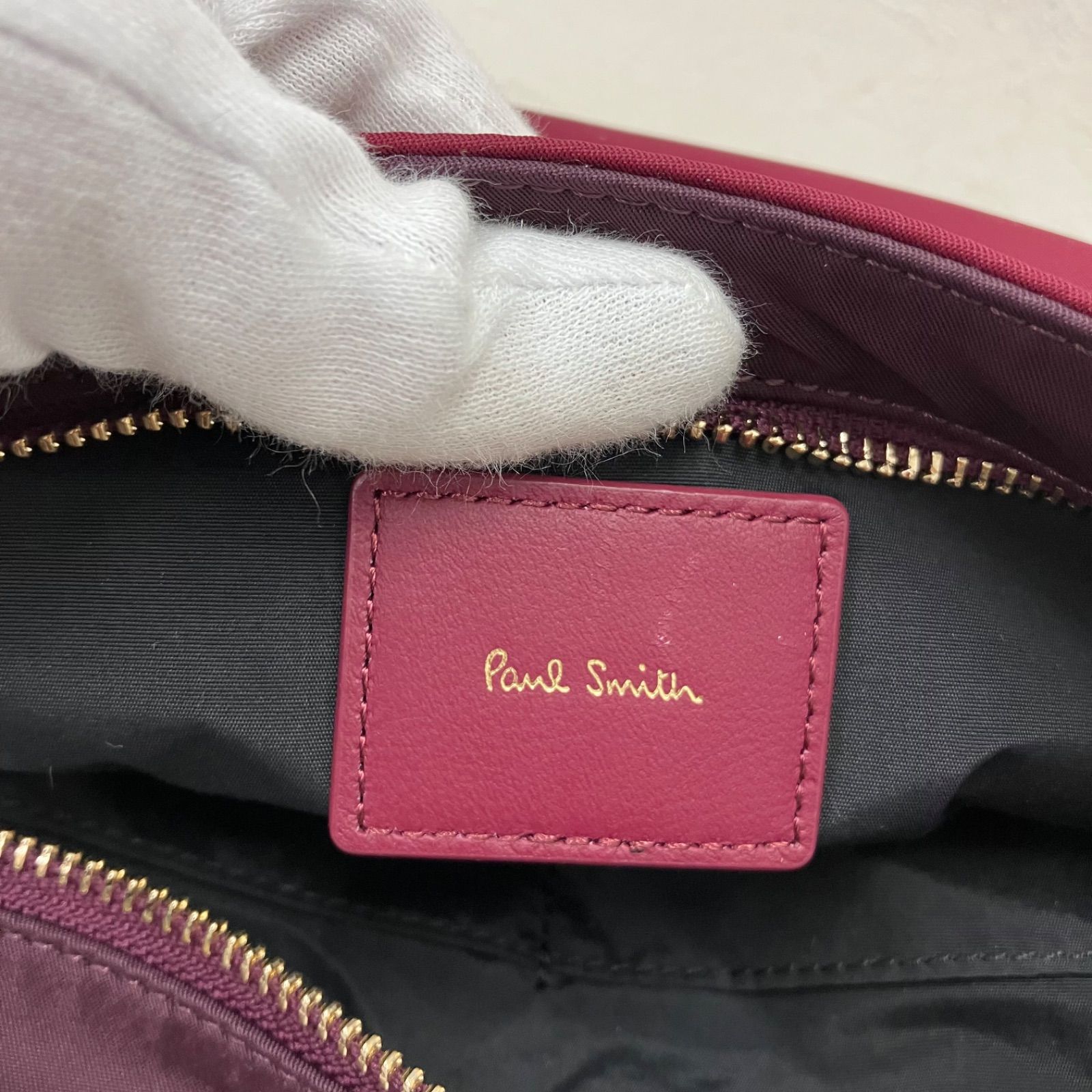 8342 Paul Smith ポールスミス デイリーショルダーバッグ バーガンディ