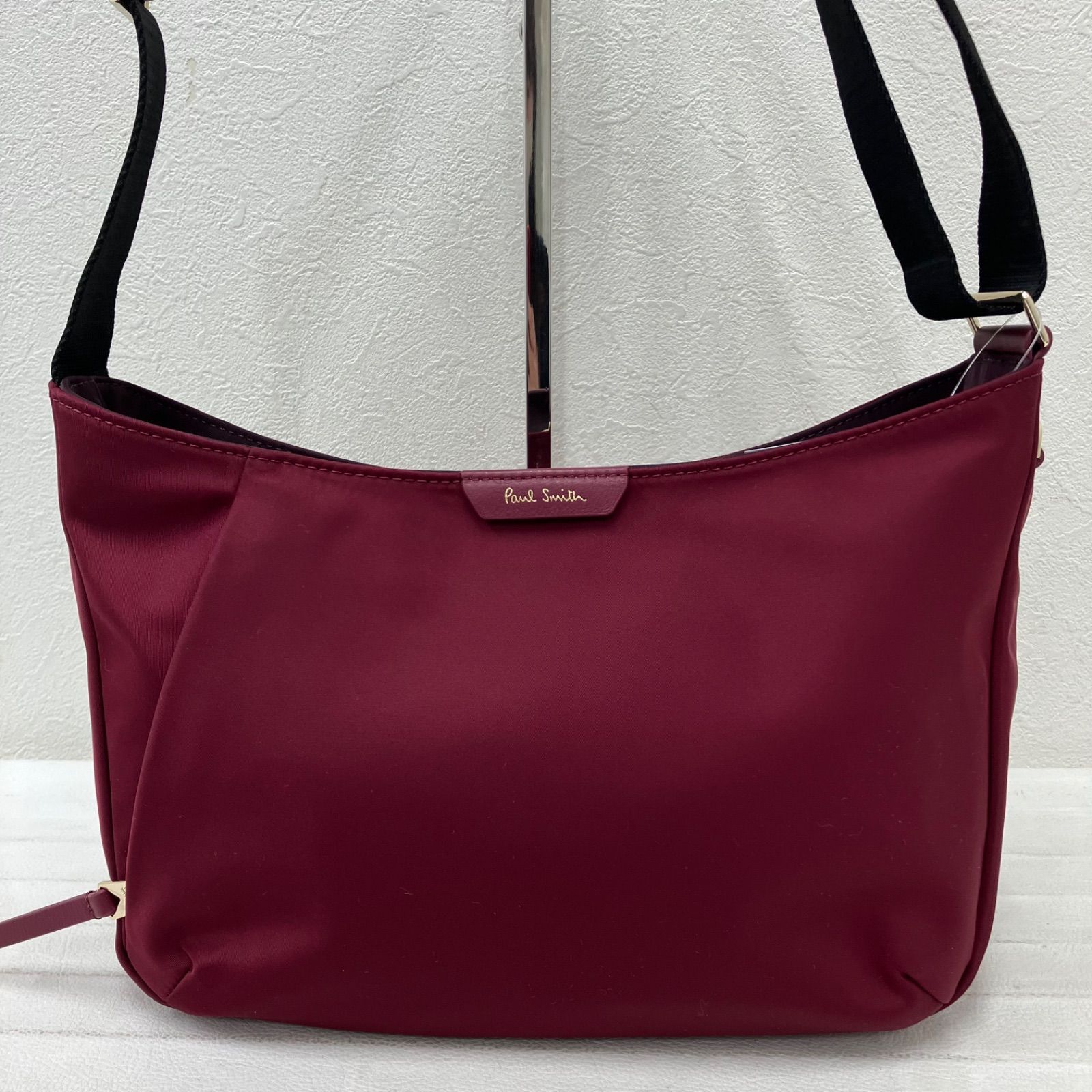 8342 Paul Smith ポールスミス デイリーショルダーバッグ バーガンディ 555403 WN 050 S 小さめ ミニ ナイロン ショルダーバッグ レディース ボルドー ワインレッド シンプル 無地