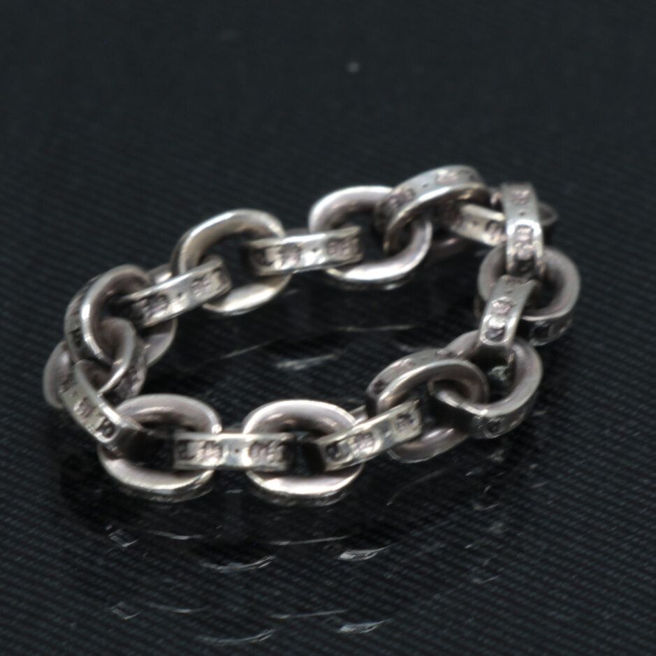 CHROME HEARTS クロムハーツ ペーパーチェーン リング 指輪 メンズ シルバー SV 925 約13号 100830