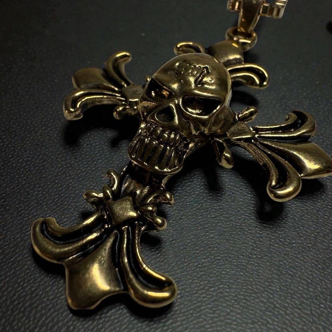 vinatge chain necklace cross skull g ネックレス クロス 十字架 スカル チェーン