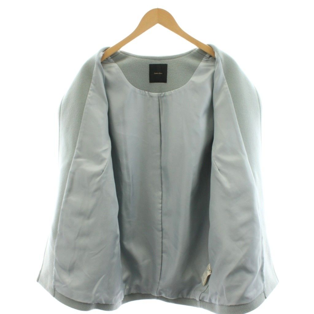 スピック&スパン Spick&Span ノーカラーコート ミドル丈 ウール