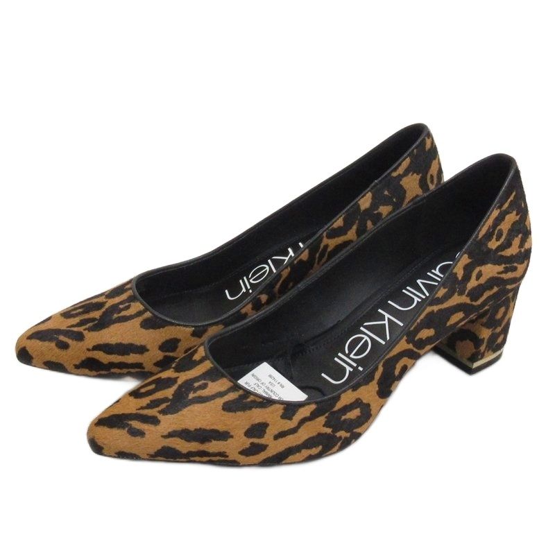 カルバンクライン CALVIN KLEIN パンプス レオパード柄 ハラコ