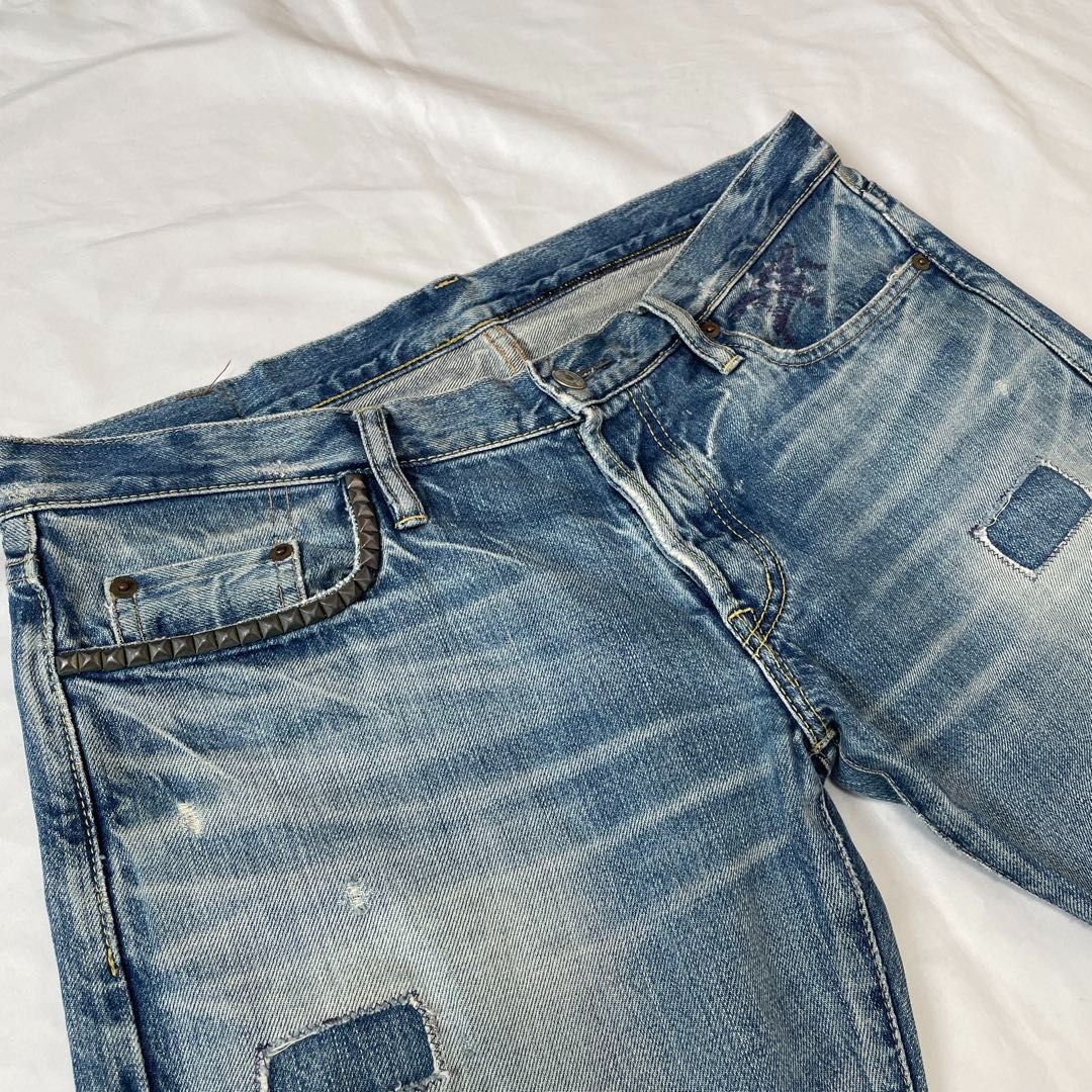 ヒステリックグラマー W34（実寸約94cm） ダメージ加工（小窓リメイク