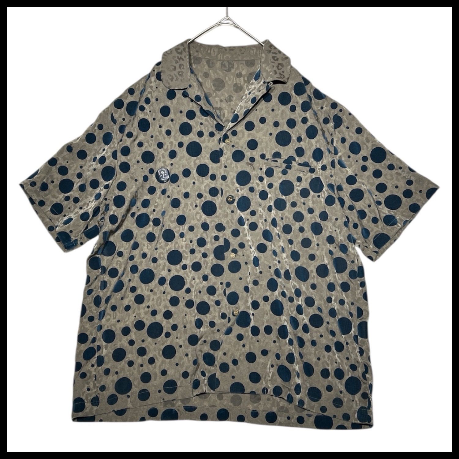 オフライン offline 2025 SS LEODOT アロハシャツ ドット レオパード 総柄 オープンカラーシャツ レーヨン L