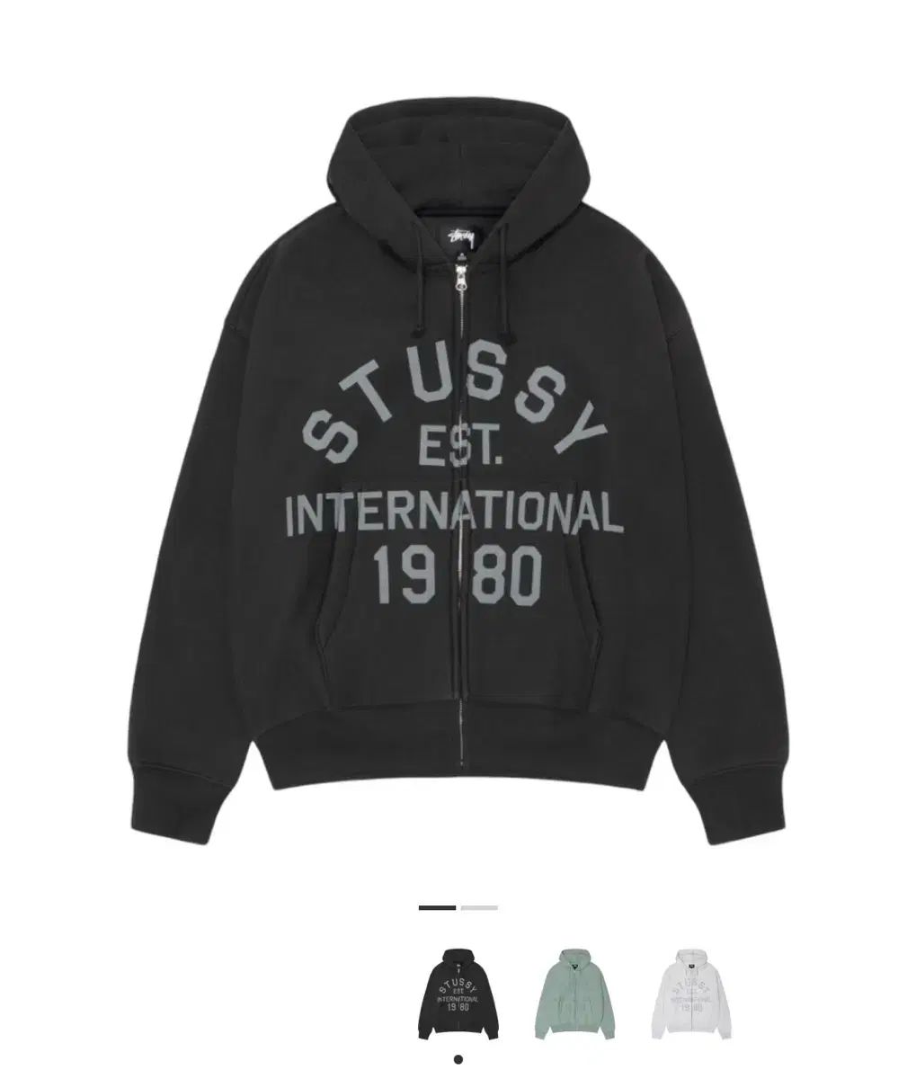 STUSSY EST. ZIP HOODIE XL