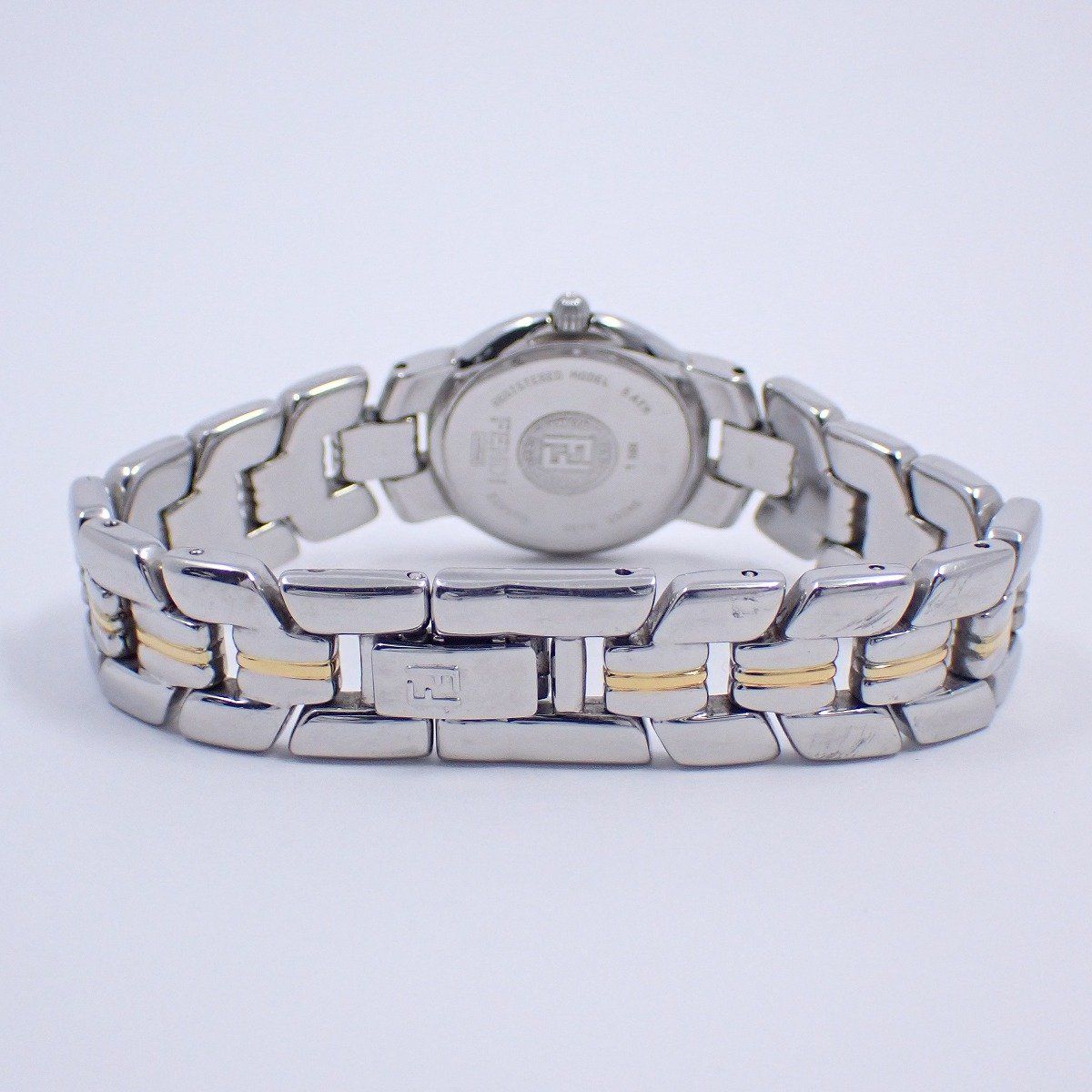 フェンディ 980L クォーツ レディース 腕時計 コンビ 11P石入りブルー