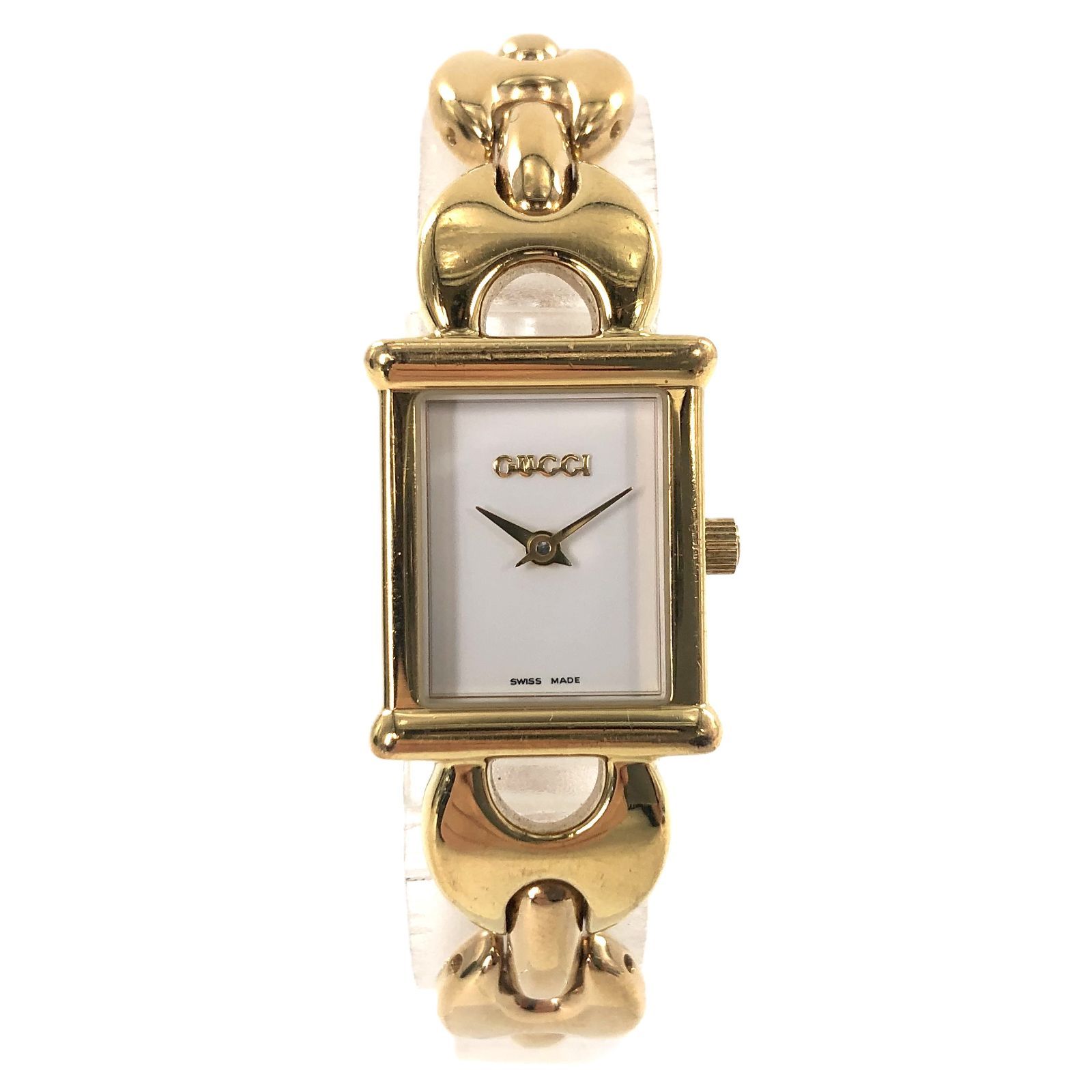 GUCCI グッチ 1800L チェンジベルト SS/QZ ホワイト文字盤 替えベルト