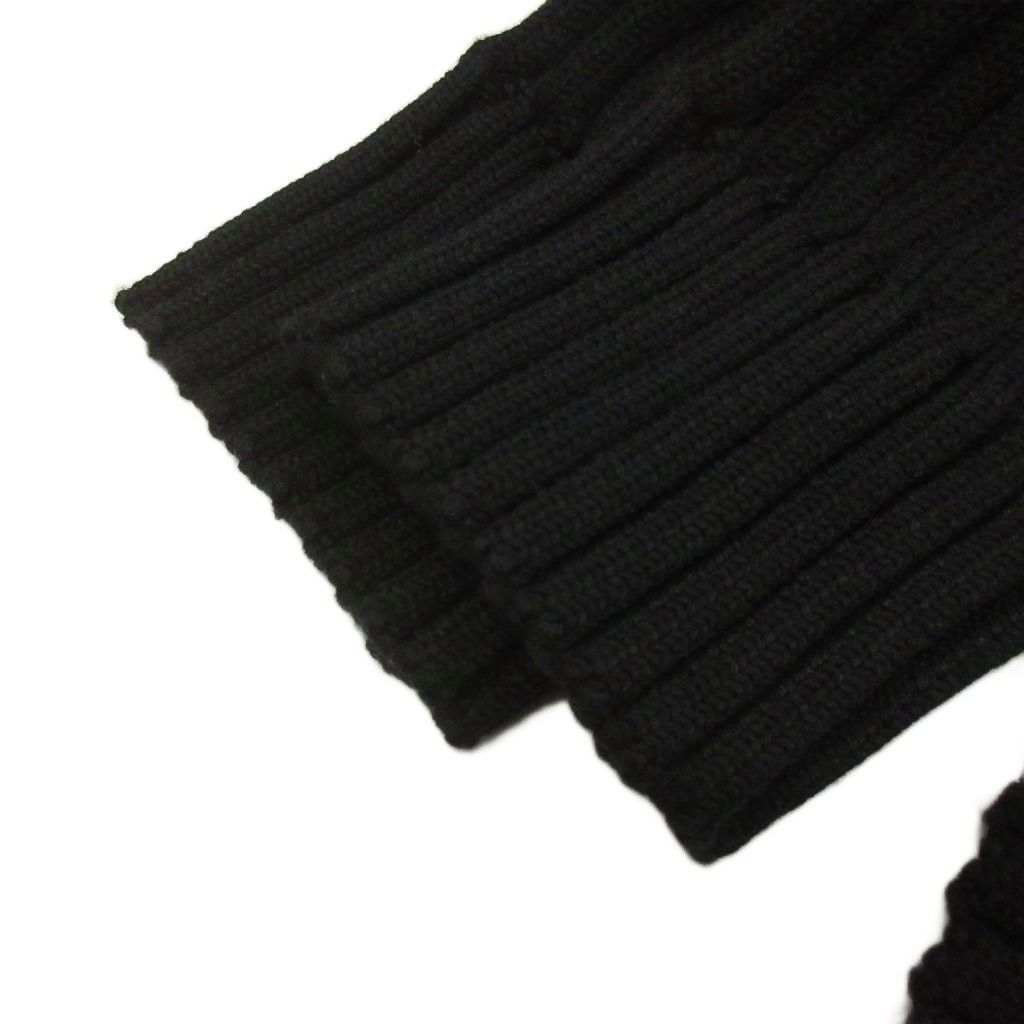 【中古】ジバンシィ GIVENCHY カーディガン ニット ウール 長袖 コットン 切り替え Vネック S 黒 ブラック ジバンシィ GIVENCHY 美品 カーディガン ニット Vネック 長袖 XS 黒