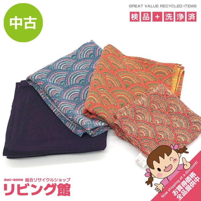 ss8291 【中古】 風呂敷 4枚セット ふじみやび 絹100％ 日本製