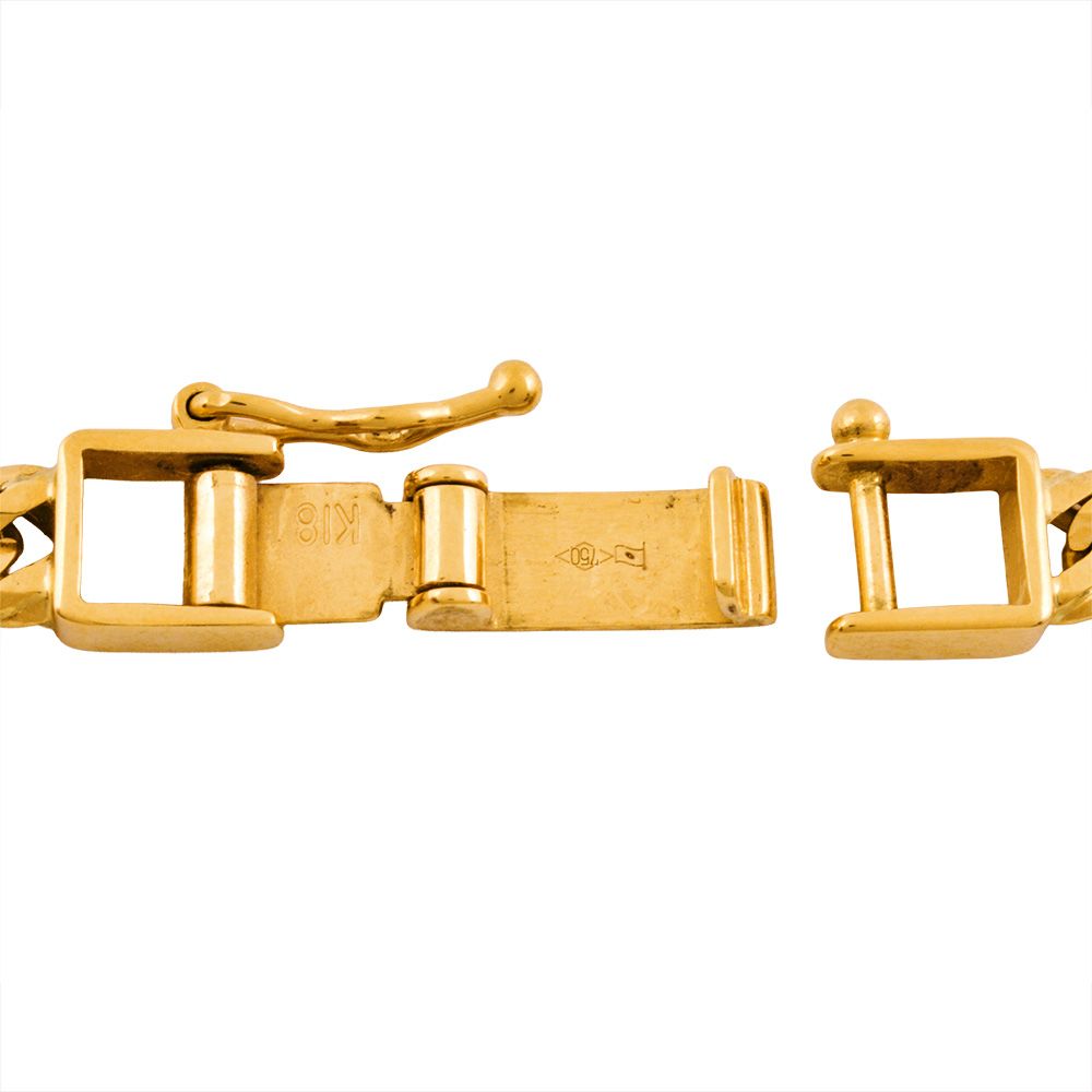 喜平 キヘイ 12面 トリプル ブレスレット K 18 YG 9.7 g 17 cm