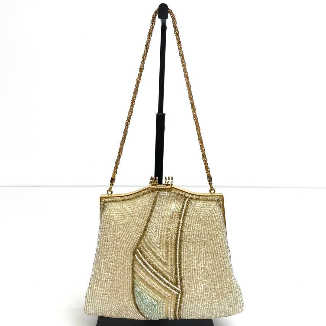 【美品・希少】Lumy はしもと　ビーズ装飾 ビーズバッグ　ヴィンテージ 着物と帯 時流】B241031◇アンティーク ビーズバッグ◇はしもと Lumy