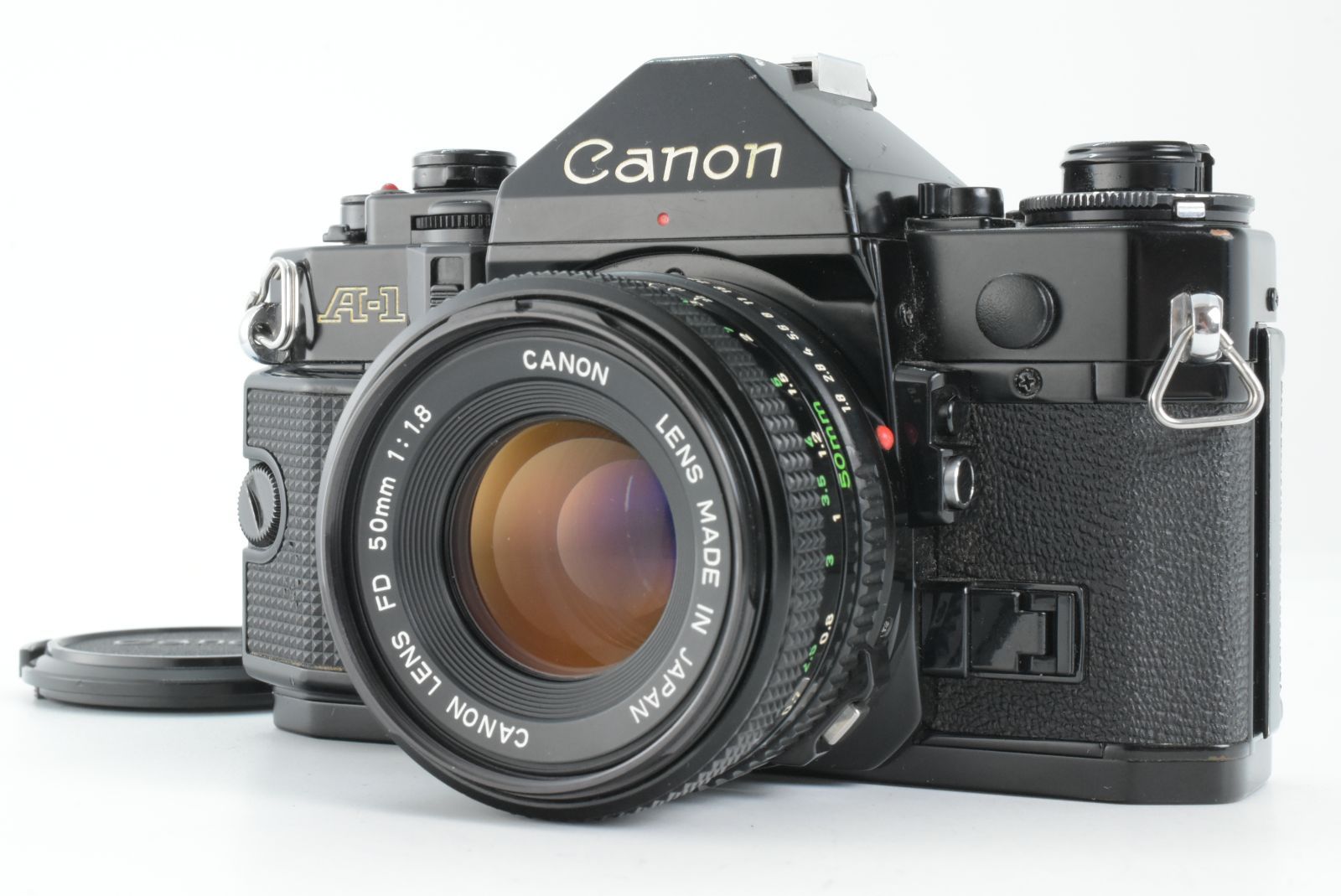 CANON A-1 35 mm film camera ｗ| FD 50 f 1.8 キャノン フィルム一眼レフカメラ ブラック 本体 レンズ EF-TN-JP 1779