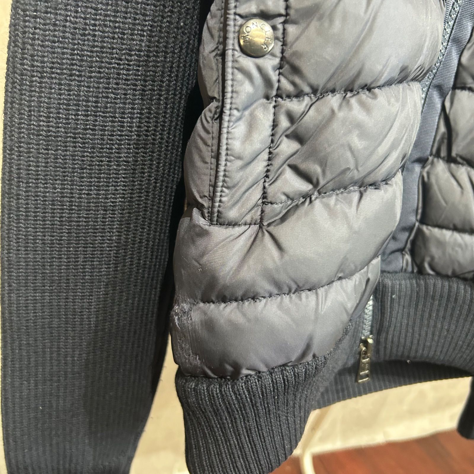 美品】 MONCLER モンクレール ハイブリッドダウンニットジャケット 