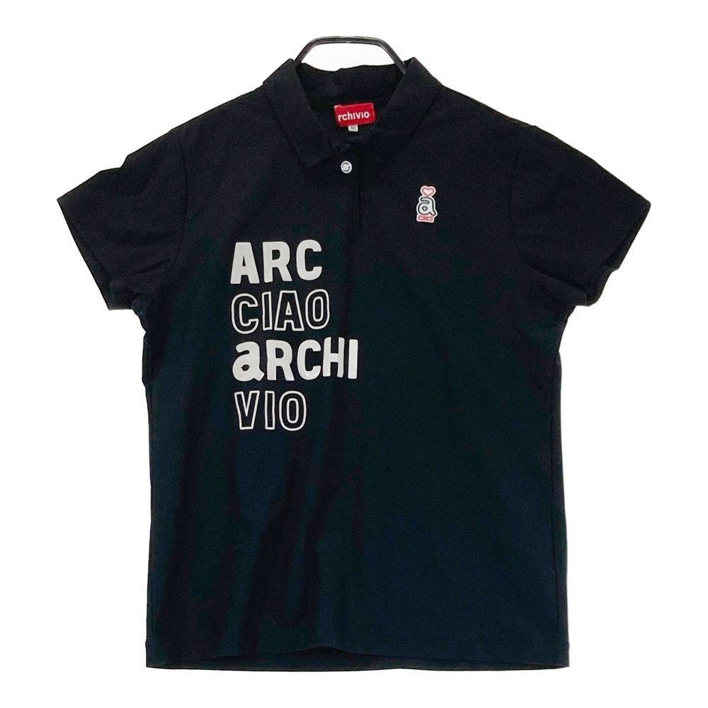 サイズ 40 アルチビオ 半袖ポロシャツ ブラック系 ゴルフウェア レディース ストスト