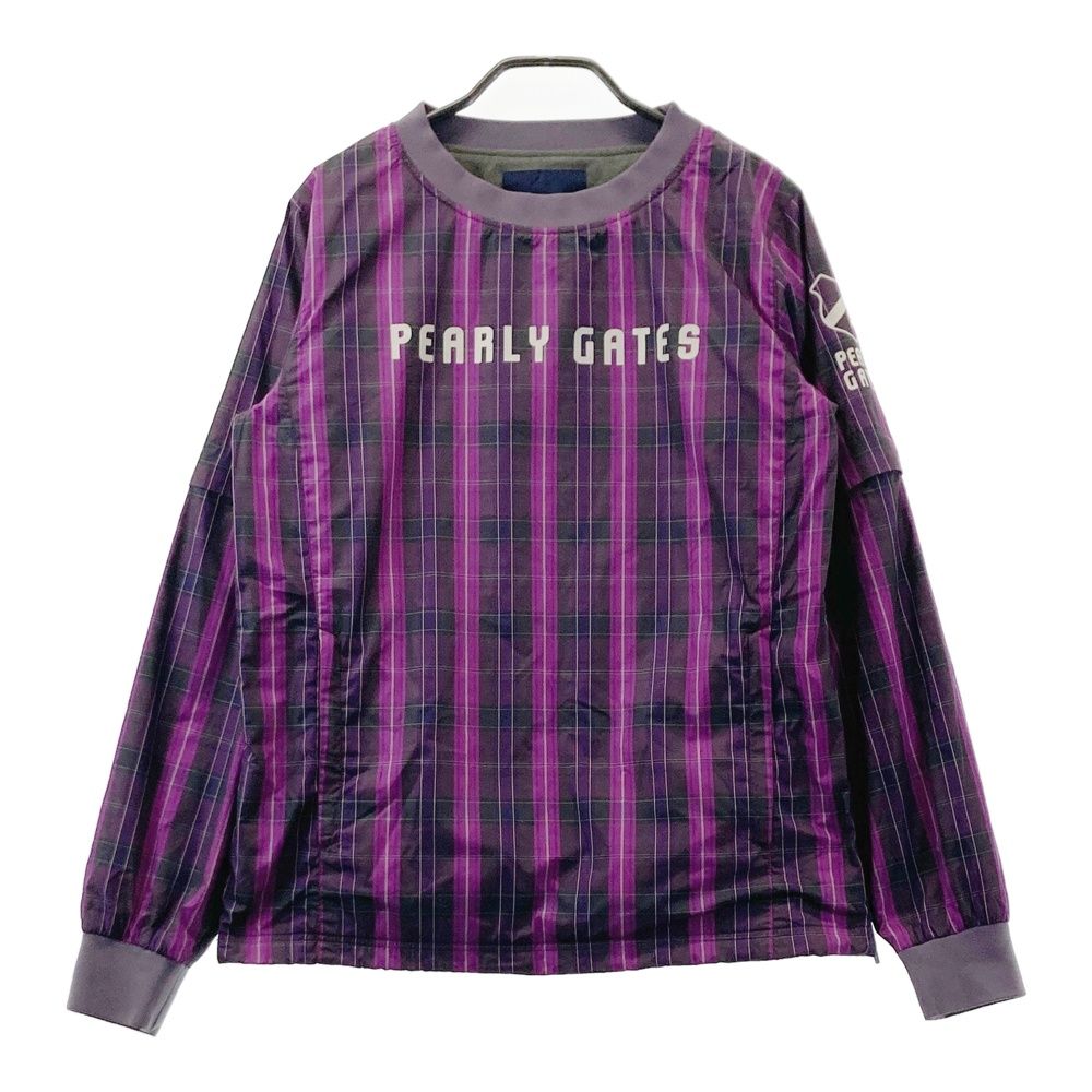 PEARLY GATES ピンク チェック柄 ジャケット サイズ2 サイズ：2 PEARLY GATES パーリーゲイツ 2WAY長袖蓄熱ブルゾン