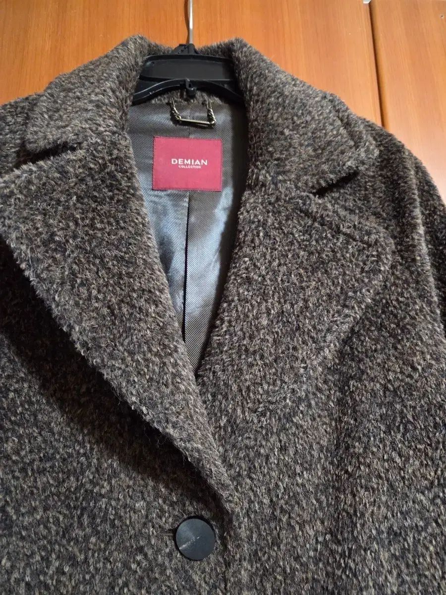 DEMIAN コレクション ブラウン ウール 수리アルパカコート