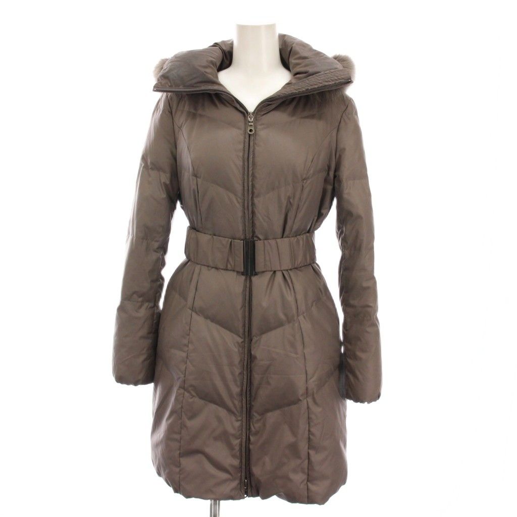 インディヴィ INDIVI ダウンコート ロング ジップアップ アウター 5