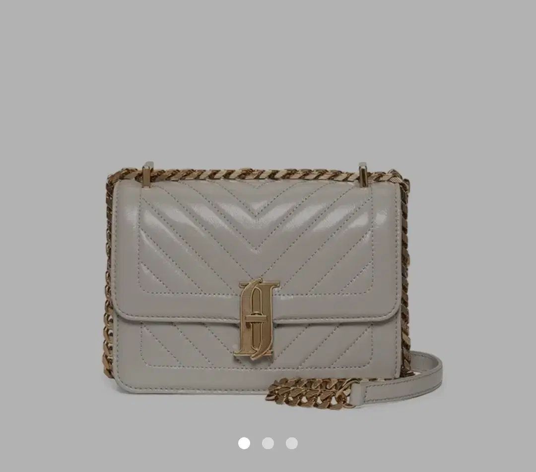 J.ESTINA チェーンショルダーバッグ グレー