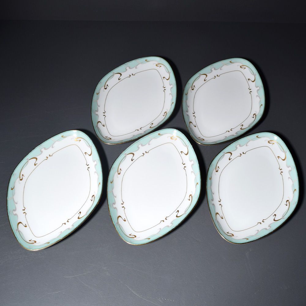 【美品】ノリタケ　PAVANE パヴァーヌ プレートセット Noritake ノリタケ Pavane パヴァーヌ オーバル皿 楕円皿 デザート皿