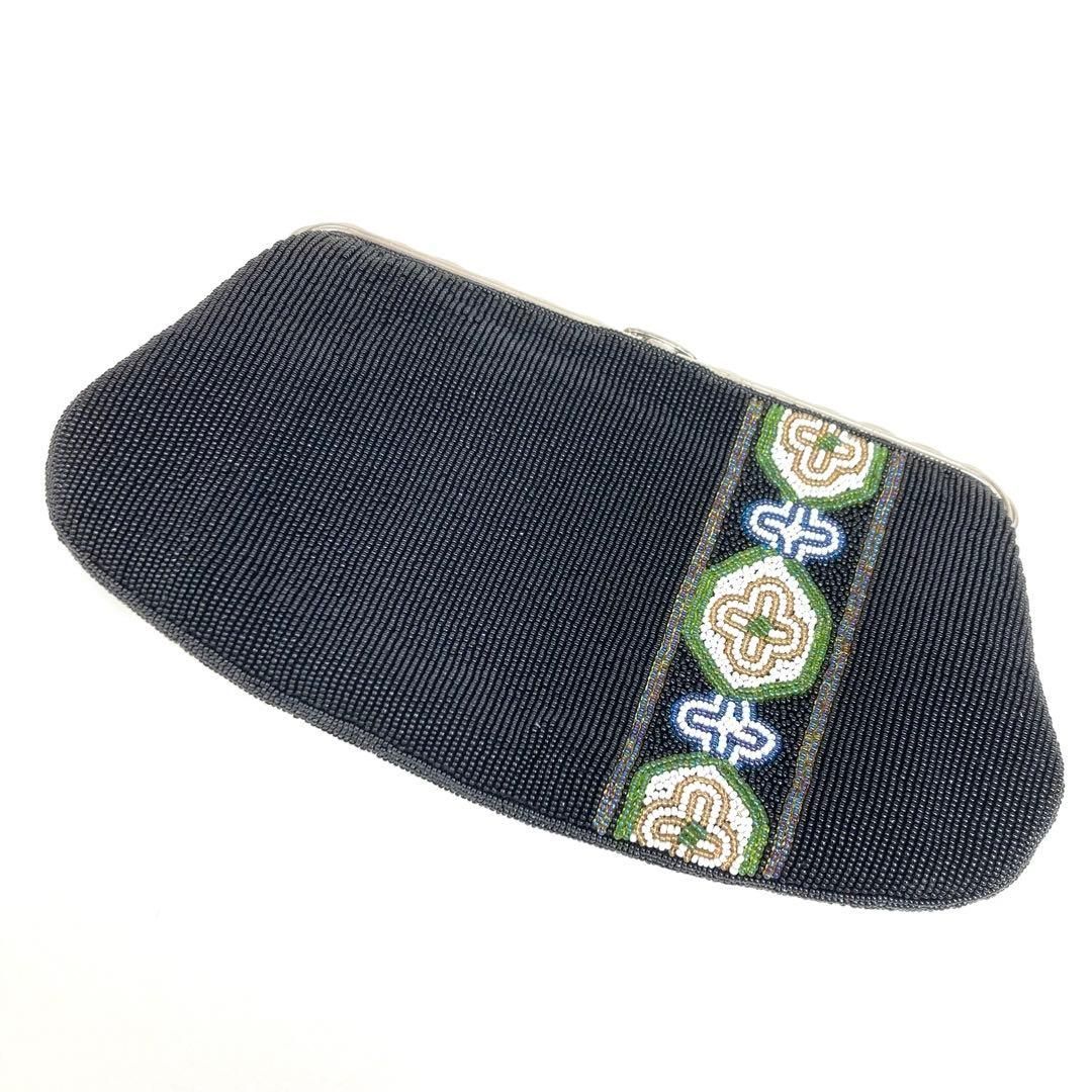 着物と帯 時流 B 241027 アンティーク ビーズバッグ 両面総ビーズ