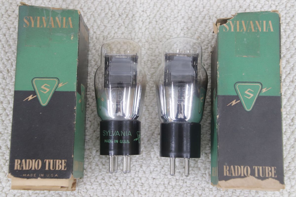 Sylvania シルバニア 45 Radio Vacuumtube ラジオ真空管 2本セット |00246