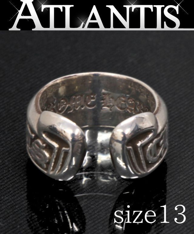 CHROME HEARTS クロムハーツ スモール スクロールラベル リング 指輪 メンズ シルバー SV 925 約13号 101482