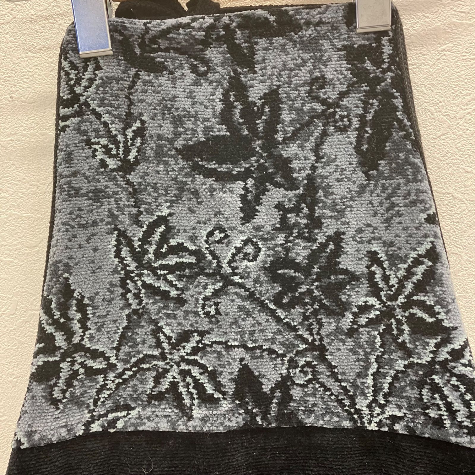 7123 FEILER feiler フェイラー エプロン シュニール織り 前掛け 黒