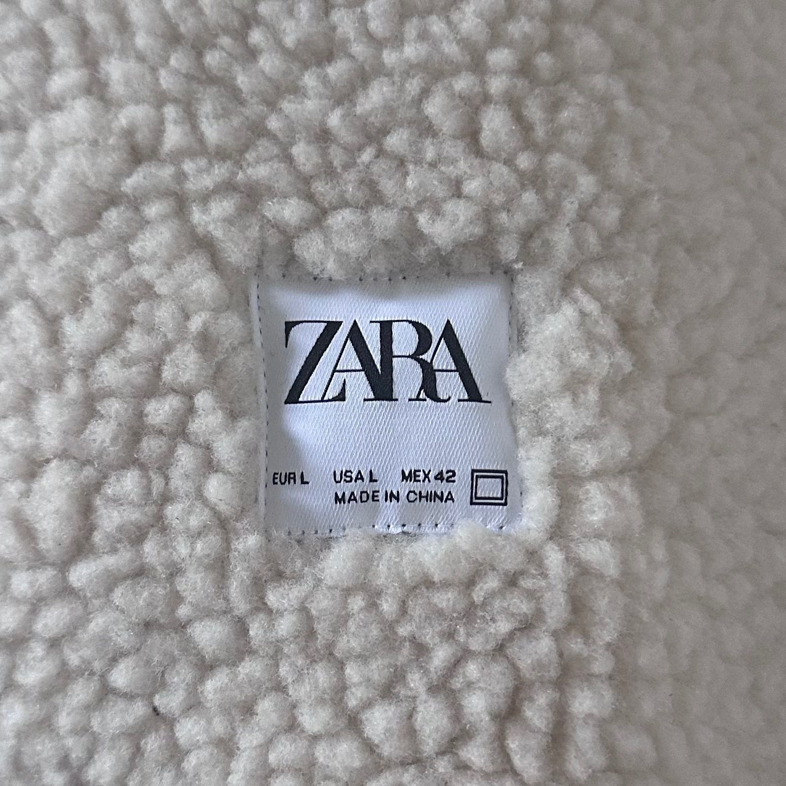 ZARA ムートンジャケット ベージュ メンズ サイズ42 - メルカリ