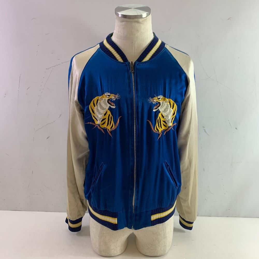 04 w 5718▽ ParadiseFound パラダイスファウンド スカジャン サイズ不明 リバーシブル 刺繍 虎