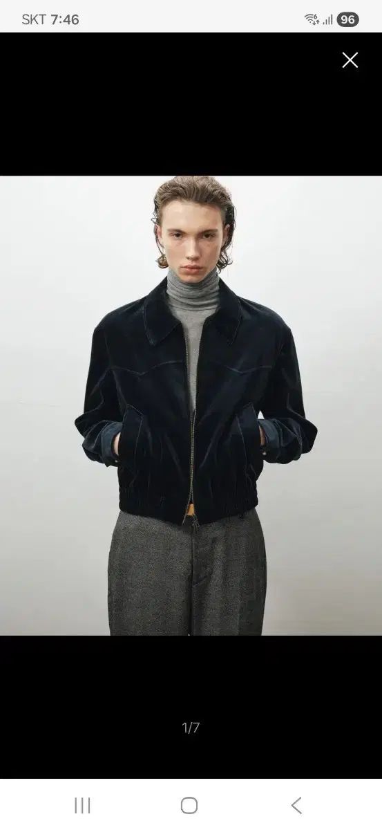 NOIRER ツアーベルベット ウェスタン クロップド ブルゾン