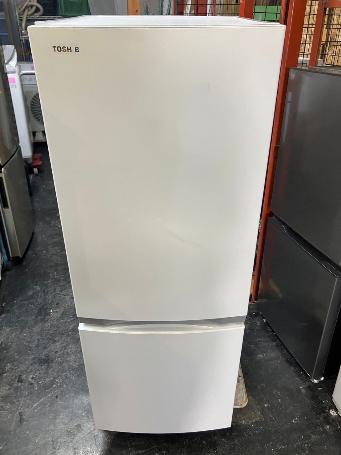 大阪引取 TOSHIBA 冷蔵庫 ホワイト 3段棚 GR-S 15 BS W 151 L