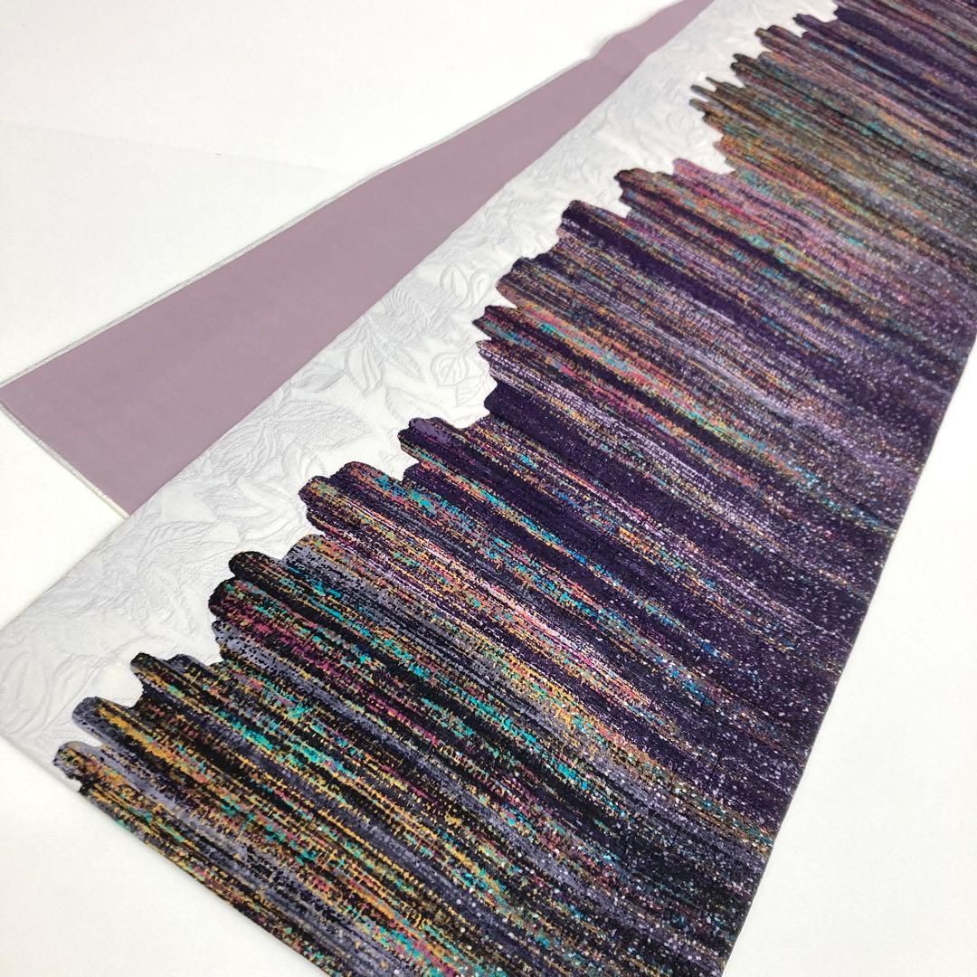 着物と帯 時流】F241021◇正絹 しゃれ袋帯◇全通 染帯 長尺 美品