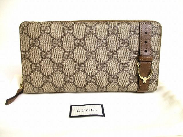 グッチ GUCCI GG スプリーム キャンバス ラウンドファスナ― 長財布 メンズ レディース