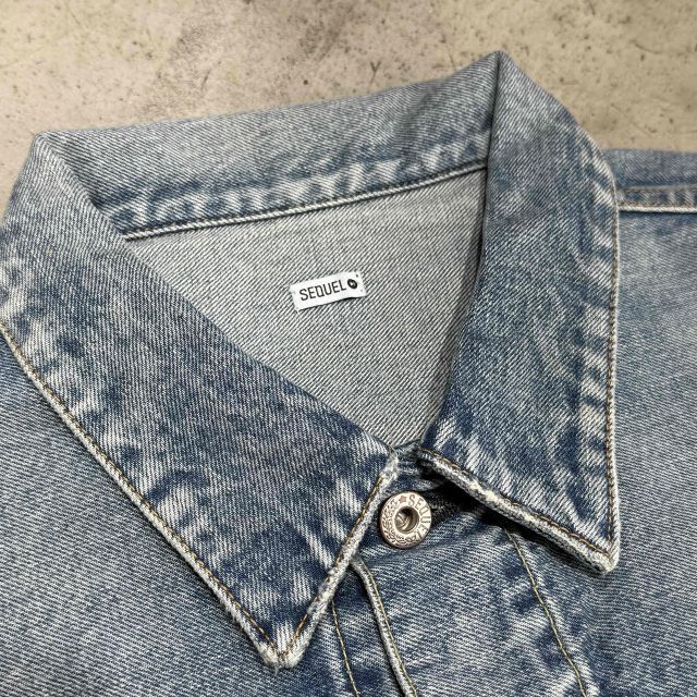 SEQUEL 25ss FRAGMENT DAMAGE DENIM JACKET SIZE-L SQ-25SS-JK-04