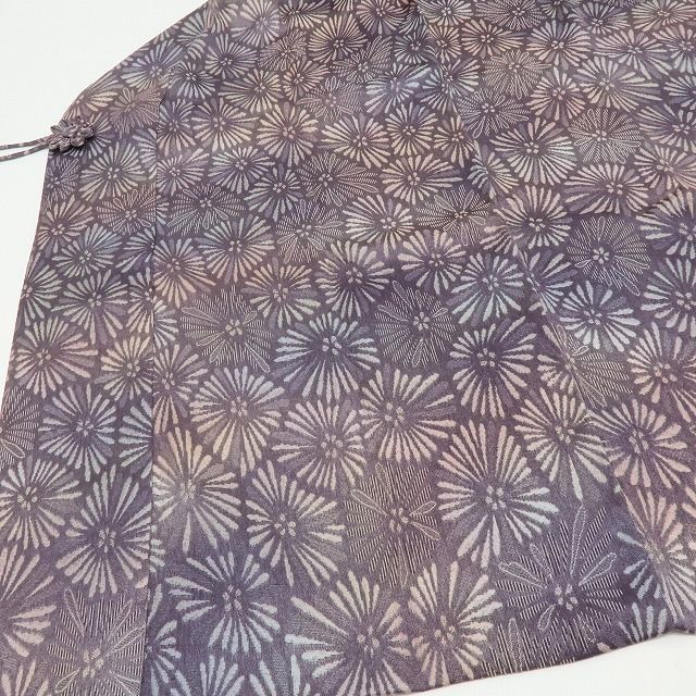 六花-RIKKA- 正絹 ロング丈 お花を思わせて 松です 道中着 着物 A 4358