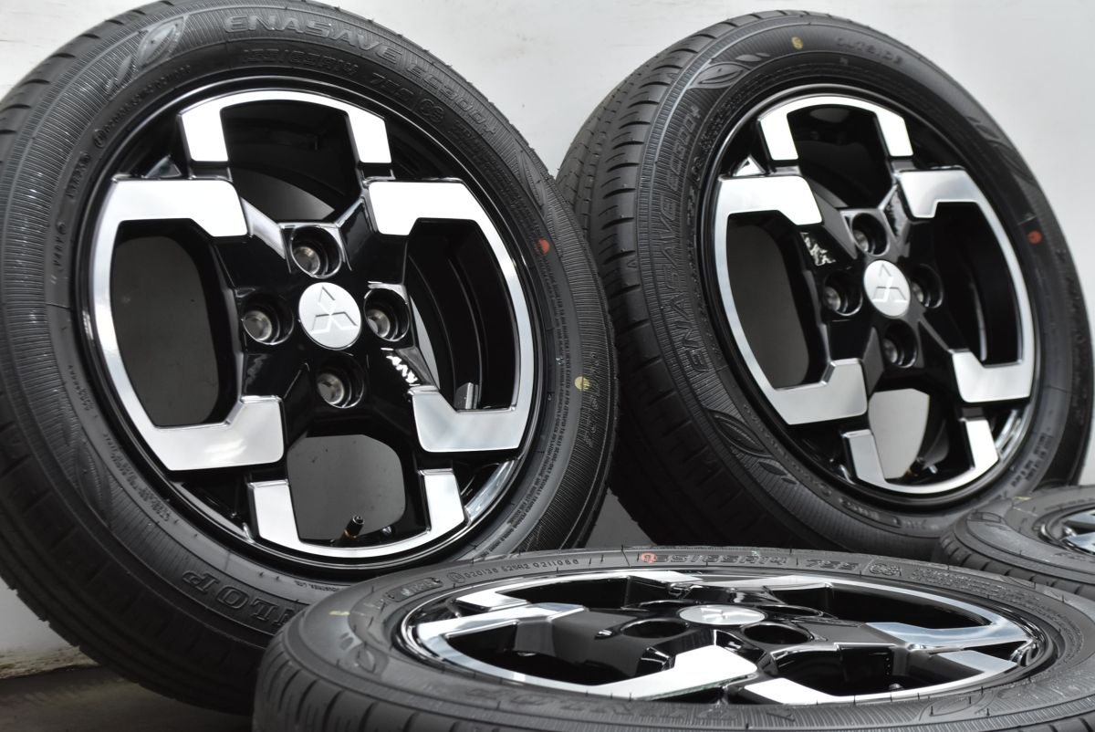 製 新車外し品 ミツビシ デリカミニ 14 in 4.5 J 46 PCD 100 ダンロップ エナセーブ EC 300 155|65 R ekワゴン クロス 流用