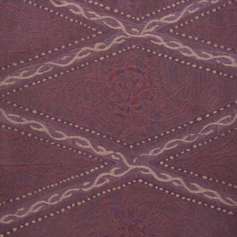 たんす屋 リユース帯 帯 袋帯 紫 カジュアル 六通 織り色糸 菱に唐花