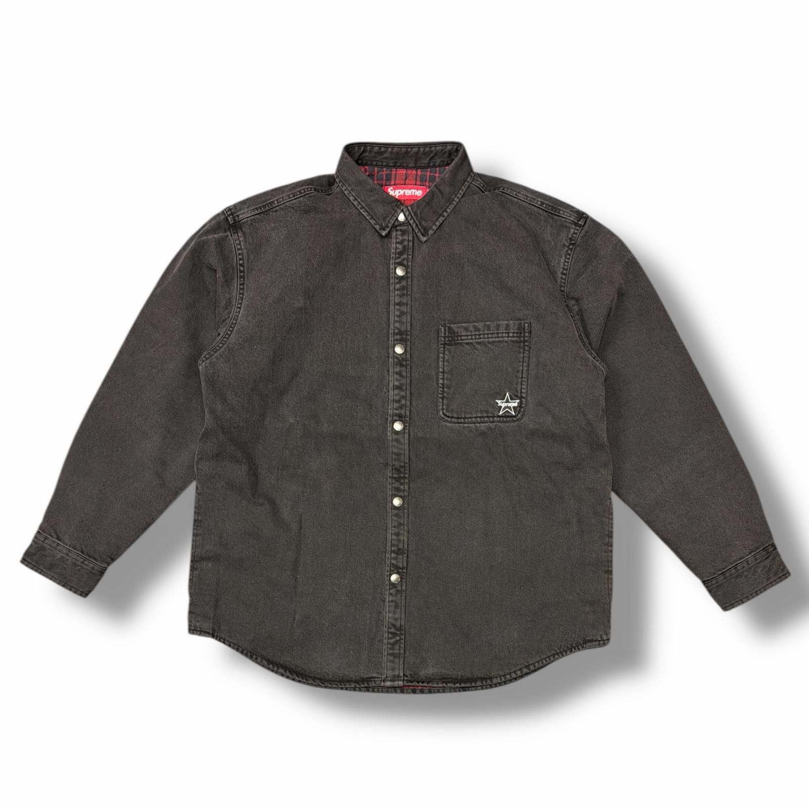 国内正規 未使用 Supreme 25AW Quilted Lined Denim Snap Shirt