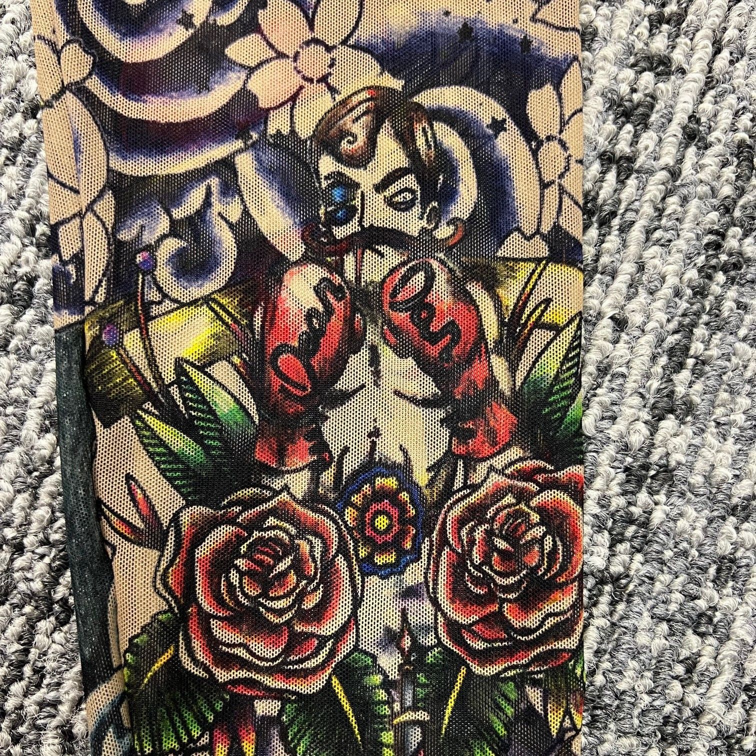DSQUARED2 TATTOO SLEEVES タトゥープリントメッシュトップ セカンド