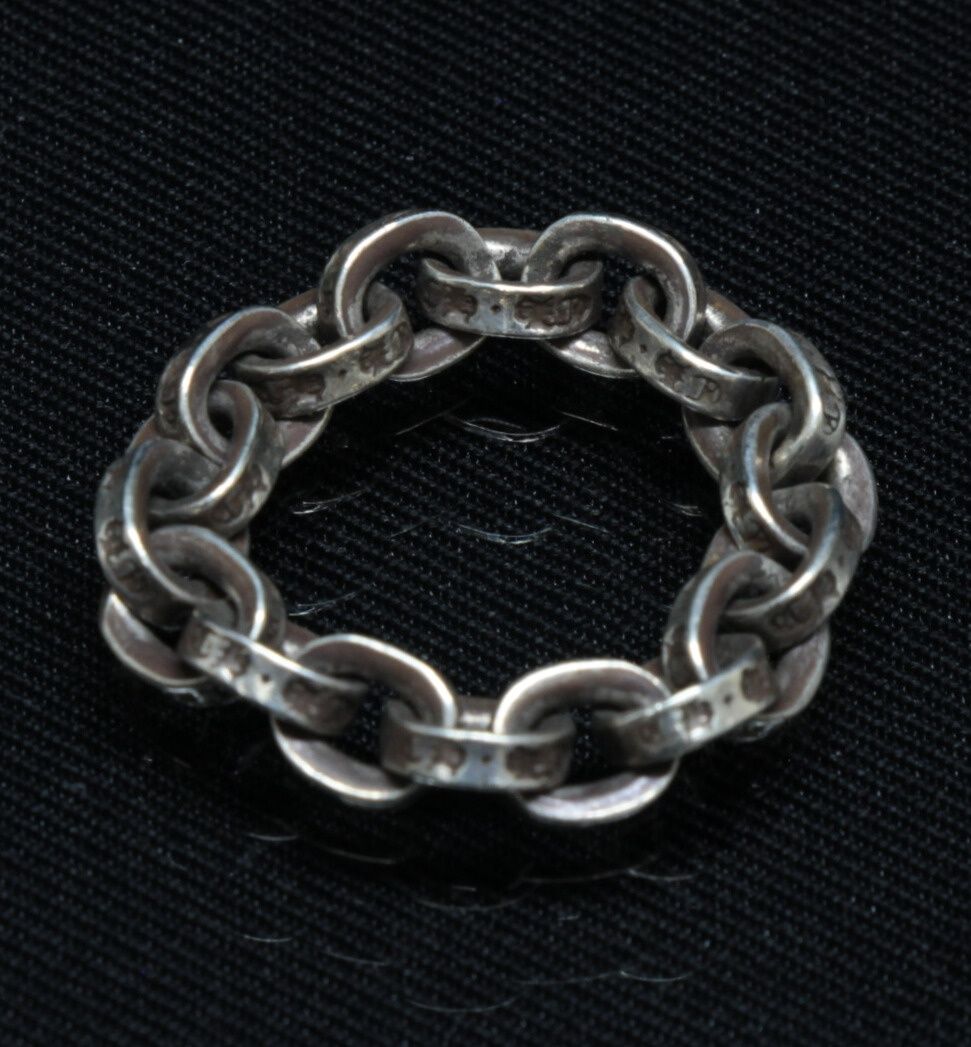CHROME HEARTS クロムハーツ ペーパーチェーン リング 指輪 メンズ シルバー SV 925 約11号 100833