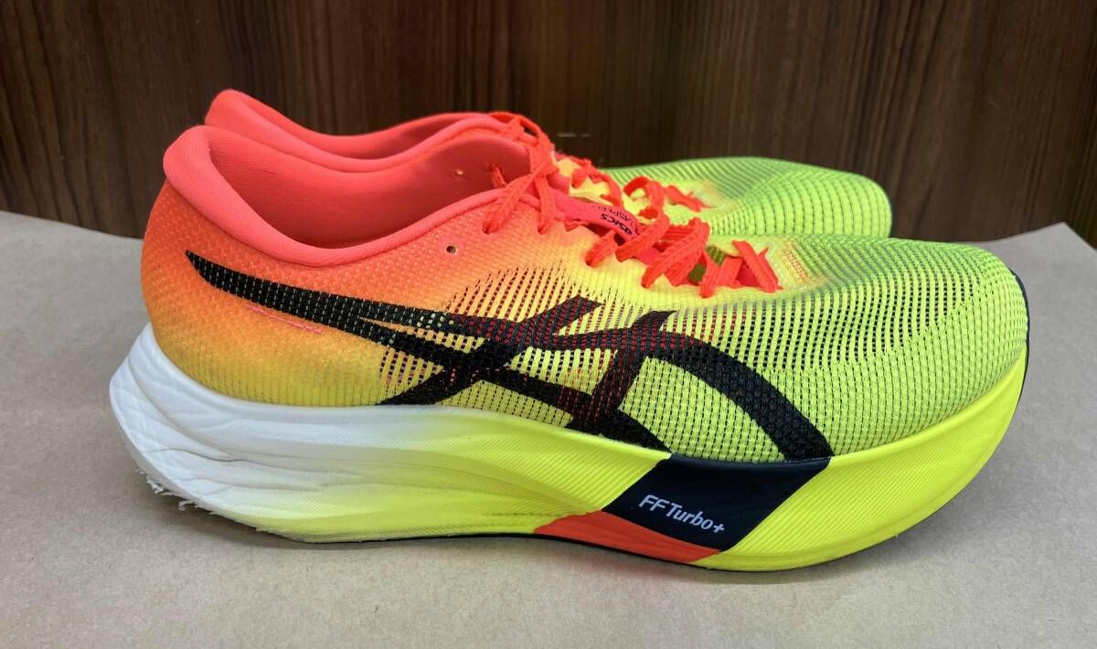  asics アシックス メタスピードエッジパリ 厚底ランニングシューズ サイズ27 cm グラデーション×ブラック メンズ シューズ スニーカー 靴