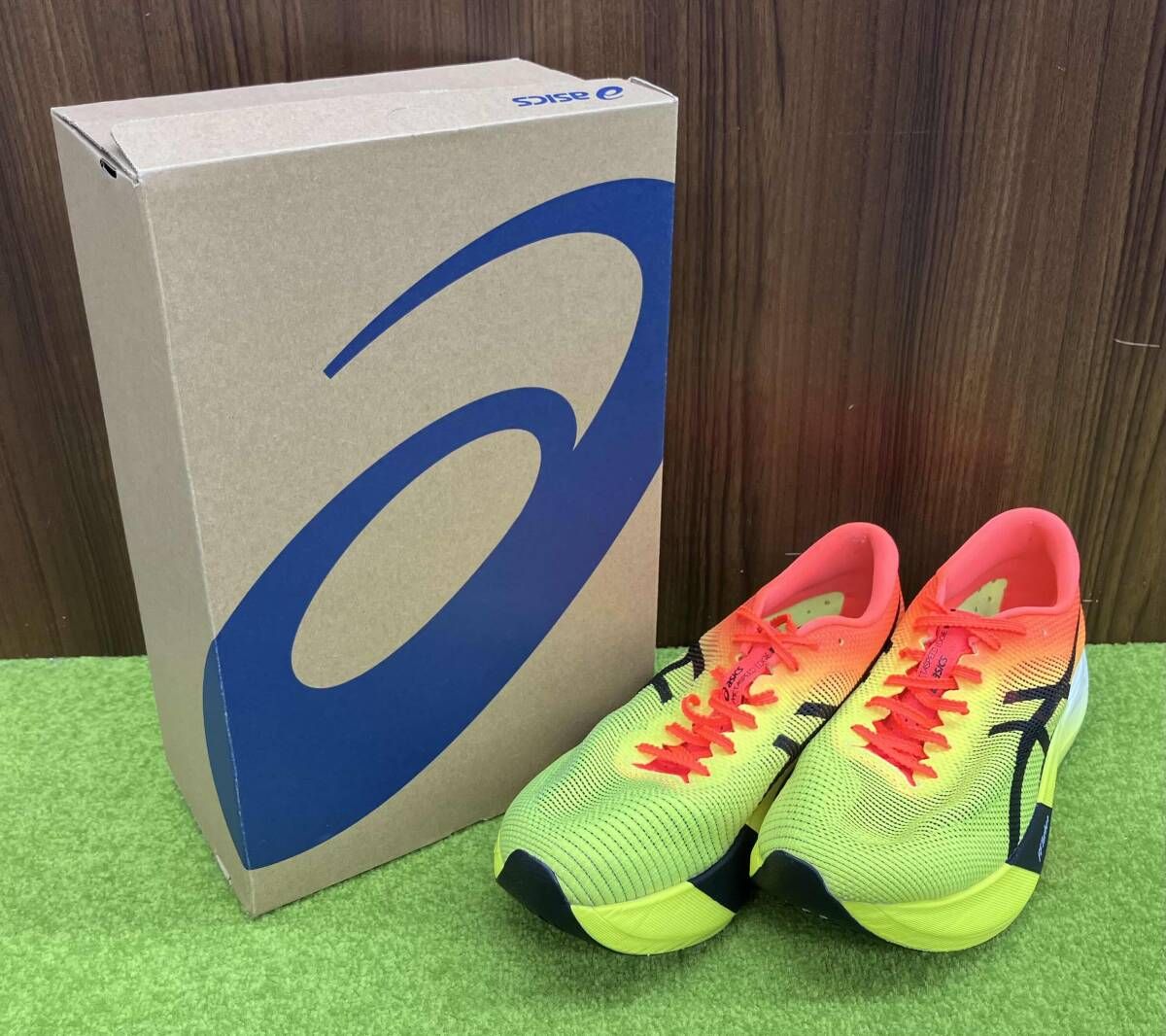 asics アシックス メタスピードエッジパリ 厚底ランニングシューズ サイズ27 cm グラデーション×ブラック メンズ シューズ