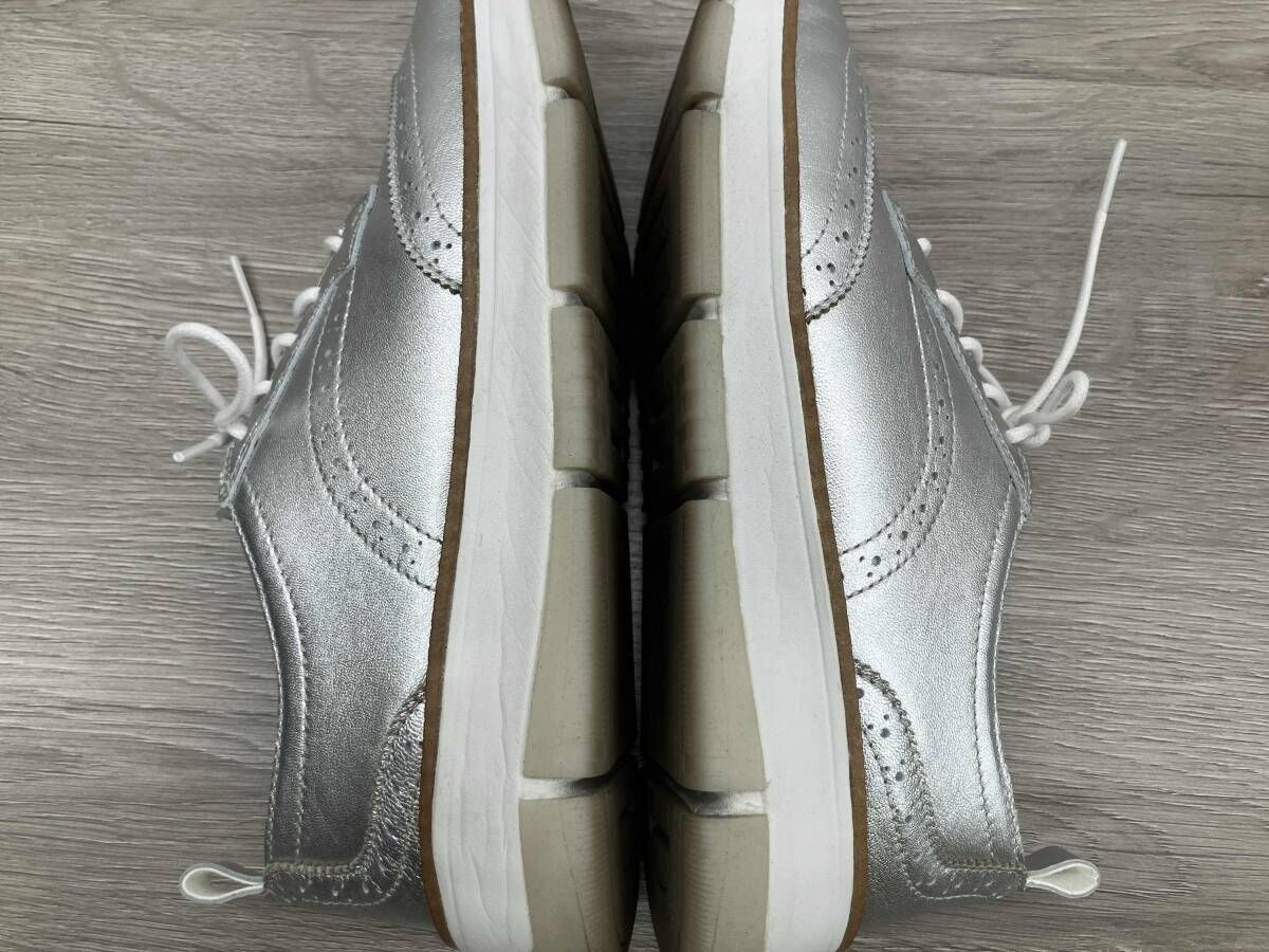  スニーカー オックスフォード ゼログランド レラ ウイングチップ W 32612 表記サイズ24.5 cm シルバー スニーカー 靴