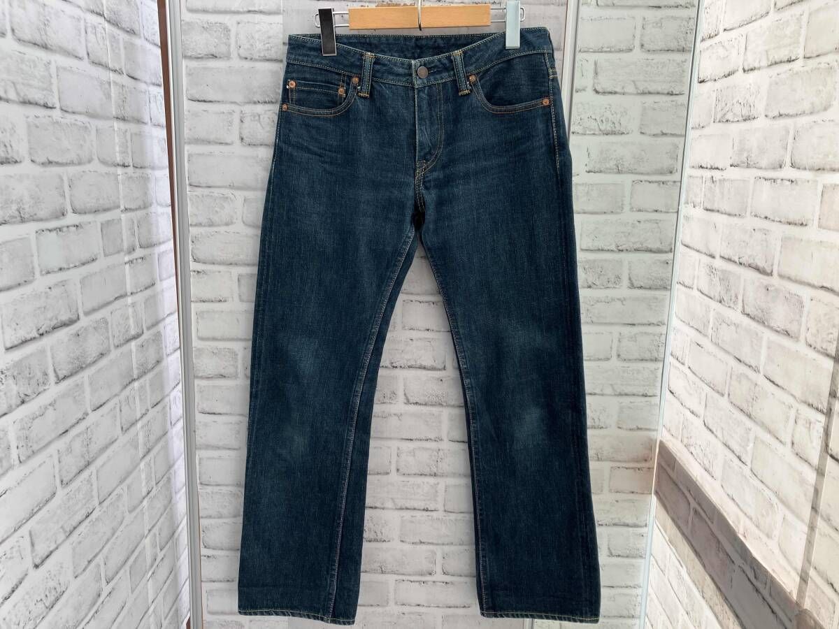 桃太郎ジーンズ | JAPAN BLUE 旧ロゴ 初期モデル 銅丹 JEANS W 28インチ レザーパッチ 赤耳 デニム ジーンズ