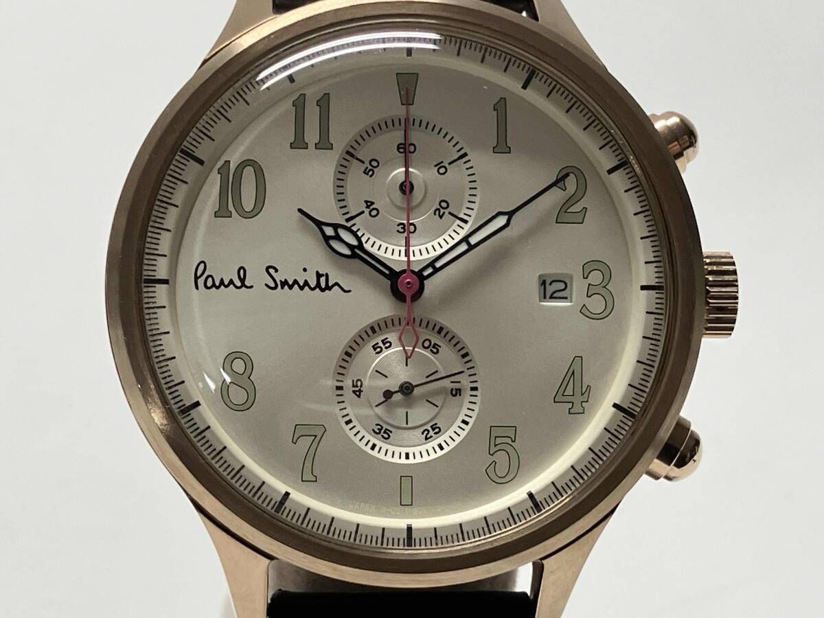 Paul Smith 腕時計 0511-S 060605 クロノグラフ 黒ベルト ポールスミス メンズ