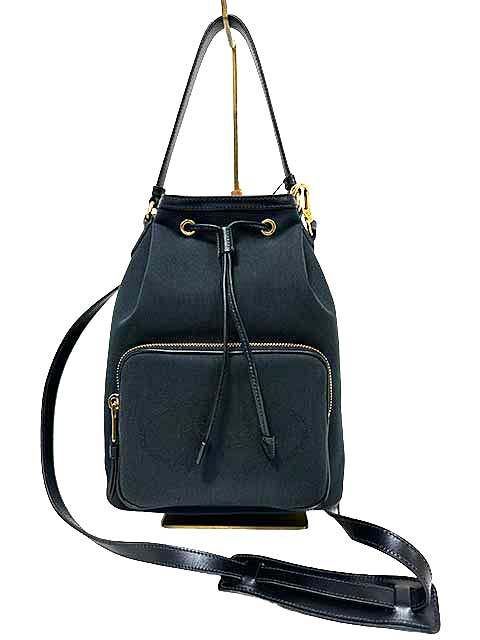 PRADA プラダ バッグ 巾着 ショルダー 2 WAY ロゴジャガード 1 BH 097 NERO レディース＿s 08＿セルモアから ＿s-0451-r 08
